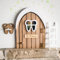 7GANSOS Puerta Ratoncito Perez de madera que SE ABRE!! En blanco (taller artesanal) con accesorios y estrellas que se iluminan de noche. HECHO EN ESPAÑA