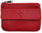 Porte Monnaie Cuir Homme/Femme pour Billets, Carte, Monnaie et clé, 2 Fermetures, Compact, en Plusieurs Couleur (Rouge)-LOLUNA®