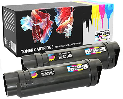 Prestige Cartridge 106R03480 Kompatible Tonerkartusche für Xerox Phaser 6510 6510DN 6510N WorkCentre 6515 6515DN 6515DNI 6515DNW 6515N - 2 Schwarz