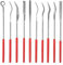 Set di Lime diamantate 10 Pezzi Set di Lime ad ago Mini per Gemme in Vetro ceramico Hobby e Artigianato Lima in Legno e Metallo, 3x140mm