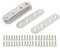CYH Équerres Plate en Inox,10 pièces Pattes D'assemblage en métal, Supports de Fixation Droits Plats,Plaques Métalliques Supports D’angle Plats, avec 40 vis,pour Réparation Connexion Fixations Meubles