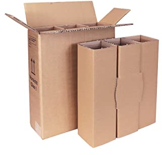 smiley pack Flaschenversandkarton 3 Flaschen inkl. Einlagen (20) | Weinkarton für Wein & Sekt – PTZ, DHL zertifiziert – UPS, Hermes, DPD, Systema Cargo