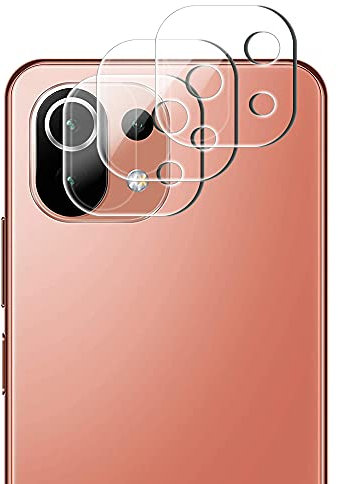 Yiunssy [3 Pezzi Pellicola Fotocamera per Xiaomi mi 11 Lite, Alta Definizione/Resistente ai Graffi/,Protettore Lente in Vetro Temperato per Xiaomi mi 11 Lite