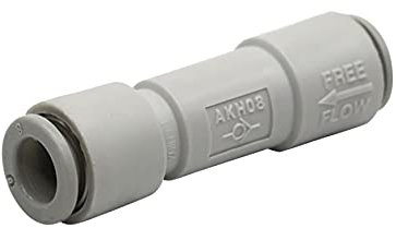 Clapet anti-retour pneumatique à air comprimé avec retour à ressort - Raccord enfichable - Clapet anti-retour comme AKH IQS (6-6 mm)