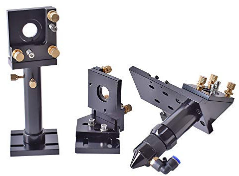 Startnow CO2 Laserkopf Set Spiegel Fokus Objektiv Integrative Befestigung Halter für Laserschneidemaschine Mechanismen Geräteteile (Rot, Set A1 A2 A3 A4-63,5)
