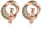 XINHE 1 Paar Schraube Ohr Tunnel Tunnel Stopfen Edelstahl Niedliche Katze Ohr Messgeräte Expander Stretcher Retro Piercing Schmuck,Gold,10mm(00g)