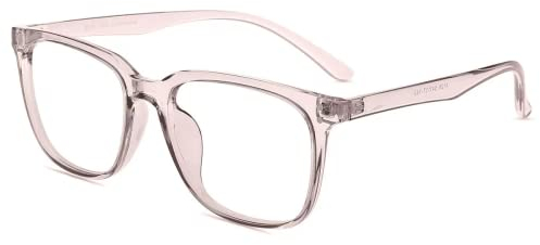 Firmoo Blaulichtfilter Lesebrille mit Sehstärke 1.5x für Damen Herren Anti Blaulicht Lesehilfe Anti UV Entspiegelte Brille Sehhilfe (Transparent Rosa