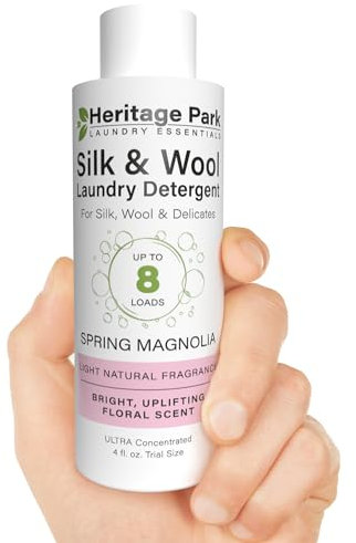 Heritage Park Silk & Wool Spring Magnolia Floral Scent, pH-neutrales Waschmittel, enzymfrei, ultra-konzentriert (118 ml Probegröße)