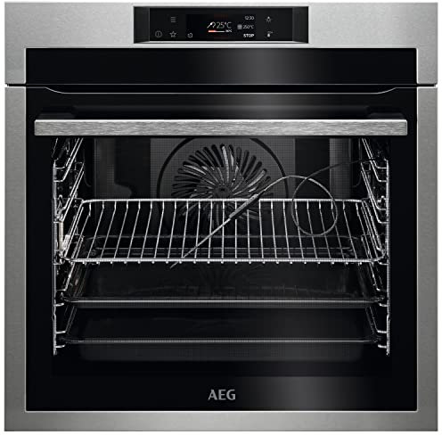 AEG 8000 Electric Single Oven with Food Sensor - Stainless Steel