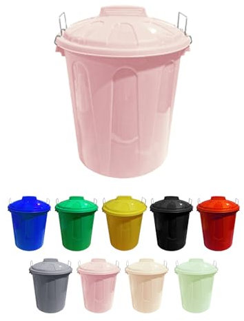Jardin202 - Cubo Basura de plástico con Tapadera | Cubo almacenaje y reciclar (21 litros, Rosa)