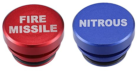 A ABSOPRO 2 Stück Auto Zigarettenanzünder Stecker Abdeckung Kappe Staubdicht Rot Blau