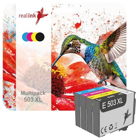 realink 4 503 XL Druckerpatronen kompatibel für Epson 503XL Patronen für Expression Home XP-5200 XP-5205 Workforce WF-2960 WF-2965