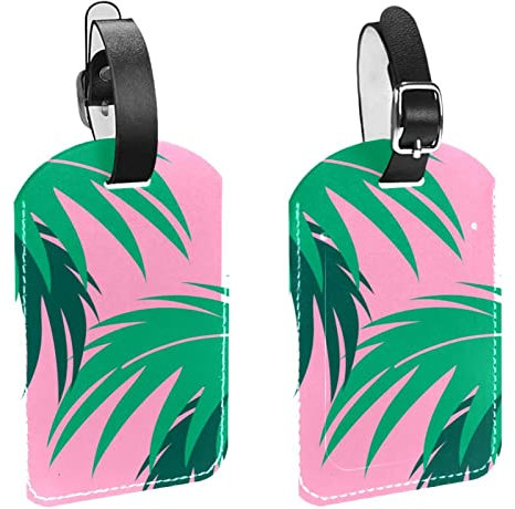Blatt, 4er-Pack Gepäckanhänger für Koffer, Namens- und Adressetiketten, Kofferanhänger für Männer und Frauen auf Reisen