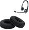 Ersatz-Ohrpolster Leder Memory Foam Ohrpolster Ohrenschützer für Jabra UC VOICE 550 Kopfhörer - Schwarz
