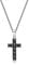 Metro Jewelry Stainless Steel with Black Ion Plating Barbed Wire Cross Pendant Necklace for Men - 24 Inches Long Chain Necklace - Lobster Claw Clasp, Metal, No Gemstone