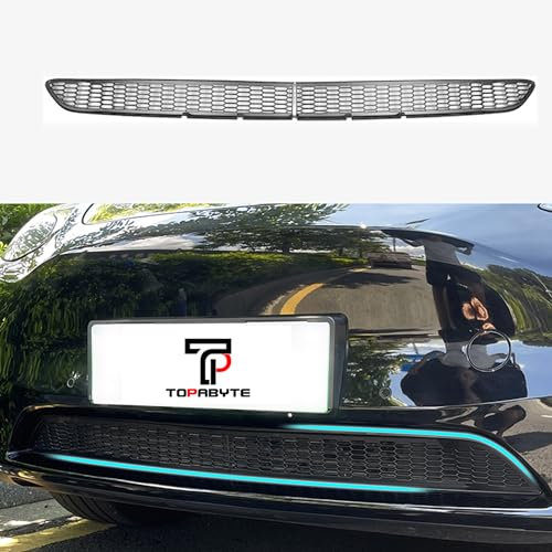 TOPABYTE Front Grill Mesh for Tesla Model 3 2017-2023 Accessories Bumper Grille Grid Inserts, ABS Front Air Inlet Vent Grille Cover Replacement