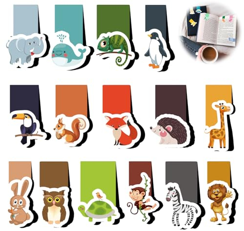 Magnetische Lesezeichen Kinder, 30 Stück Lesezeichen Magnetisch, Tiere Magnet Lesezeichen, Weihnachten Lesezeichen, Lesezeichen Personalisiert, Magnetlesezeichen Kinder, Lesezeichen Kinder Mitgebsel