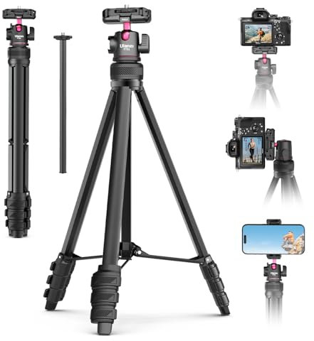 ULANZI TT51 Handy Stativ mit Fernbedienung Kompakt Kamera Stativ mit 360° Kugelkopf Cold Shoe Handy-Halterung, bis 45cm zu 138cm 600g Reisestativ Vlog Selfie Stick für iPhone Samsung Smartphone