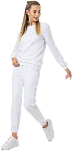 Red Bridge - Tuta da donna per il tempo libero, pantaloni da jogging, bianco, S