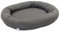 Wallace & Jones | Premium Hundebett Bolton Hundesofa 95x81 cm Hundecouch aus Kunstleder Hundebett für mittelgroße Hunde, verdeckter Zipper, waschbar, rutschfest, dunkelgrau
