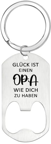 UTEFIF Opa Geschenke für Schlüsselanhänger: GLÜCK IST EINEN OPA WIE DICH ZU HABEN | Geburtstagsgeschenk | Geschenk für OPA zum Geburtstag, Bester Opa Geschenk Weihnachten Erntedankfest Neuesjahr