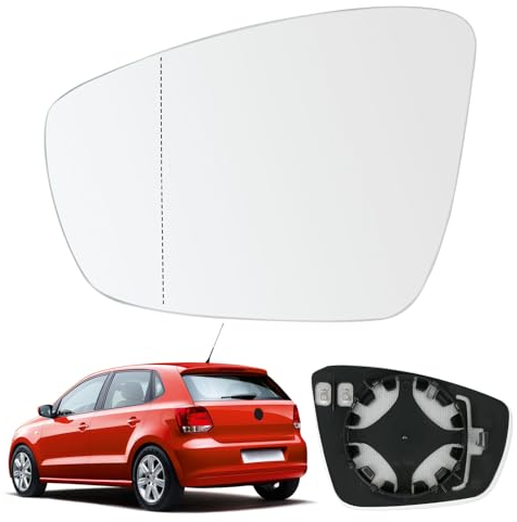 Cristal De Retrovisor Calefactable Izquierda Compatible con VW Polo 6R 6C 2009-2017 UP (UP!) 2016- Espejo Retrovisor
