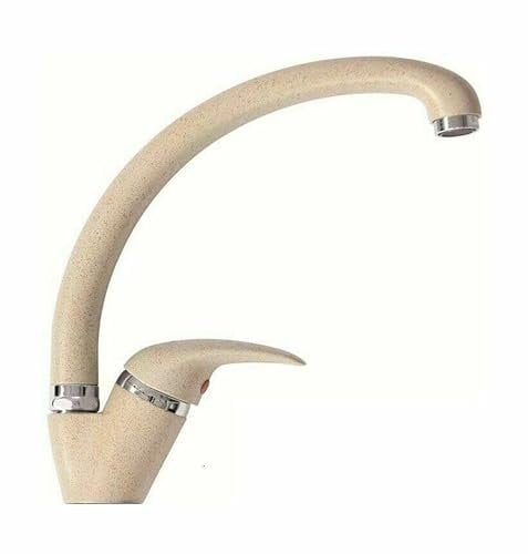 Miscelatore Fontana per Cucina – Rubinetto in Fragranite Colore Avena, Design Elegante e Resistente