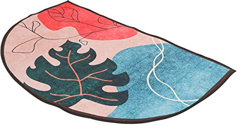 Anneome Halbkreisförmige rutschfeste Bodenmatte Wasserabsorbierende Badematte Bodenmatte Badezimmer Badematte Halbkreisförmige Badematte Badevorleger Für Badezimmer rutschfeste
