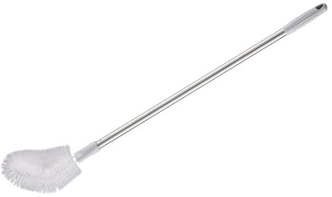 Long Handle Bottle Brush with Bendable Head, Premium Stainless Steel, 70cm Water Bucket Cleaner, Household Office (Grey)