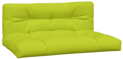vidaXL Palettenkissen 2-TLG., Palettenpolster für Europaletten, Palettensofa Kissen Indoor Outdoor, Palettenauflage Sitzkissen Rückenkissen, Hellgrün Stoff