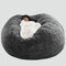 SJKJNK Sitzsack-Sofa, Fell-Sitzsack für Wohnzimmermöbel für Erwachsene, großer, runder, weicher, Flauschiger Sitzsack aus Kunstfell, Lazy-Schlafsofa, Lazy-Sofa-Stühle, 208 cm × 86 cm, grau