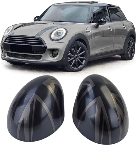 Spiegelkappen Union Jack Schwarz passt für Mini F54 F55 F56 F57 13-18
