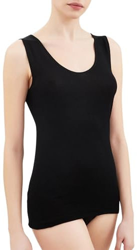 RAGNO 3 Pezzi 028192 Canottiera Spalla Larga 100% Filo Scozia, Nero 2