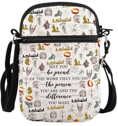 PLITI Von Lord Rings inspiriertes Geschenk von Lord Rings Fans Geschenk May You Be Proud Of The Work That You Do Lord Rings Movie Crossbody Bag