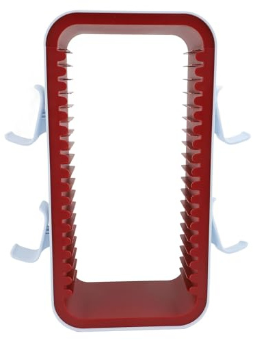 Jectse Game Storage Rack Vertical Horizontal Game Organizer for Series X S, Large Capacity Discs Holder for Gaming Setup (Red)