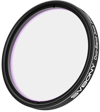 Svbony SV220 Teleskopfilter, H-alfa och OIII, 3nm Dubbelband 2 Filter | för Astrofotografering, Minimal Haloavbildning, Kompatibel med Fullformat, OD5 Teleskoptillbehör, Minskad Ljusförorening