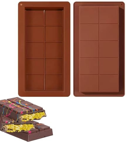 2 PCS Moule Tablette Chocolat,Moule Tablette Chocolat Dubai Moules à Chocolat en Silicone,Antiadhésifs Silicone Moules à Cho colat Profond,Antiadhésif & Facile à Démouler.