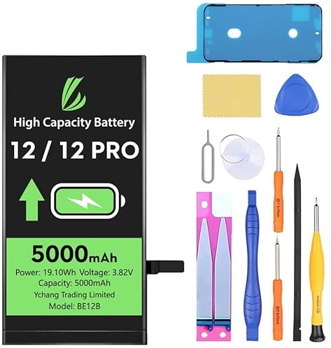 LL TRADER Battery Replacement for iPhone 12 5000mAh with Repair Kit | Compatible with the iPhone 12, A2172, A2402, A2404, A2403, A2341, A2406, A2408, A2407
