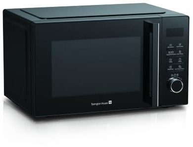 Tarrington House Mikrowelle mit Grill MWDF25823G, 23 L | 800 W Mikrowelle, 1000 W Grill, Flatbed-Design, 5 Mikrowellenstufen, Kindersicherung