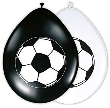 Folat 26225 Ballon mit Fußball 30 cm-8 Stück, 12 inch