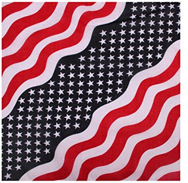 Sonnenscheinschuhe® 1 x Bandana Tuch USA 100% Baumwolle Kopftuch Halstuch Schal Amerika Flagge