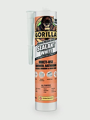3 X Gorilla Glue All Purpose Mould Resistant Sealant White 295ml for Shower Kitchen Bathroom Windows & Door Frame