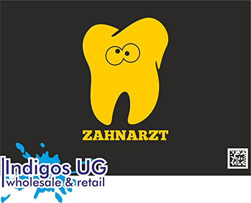 INDIGOS UG Aufkleber Fasching - Zahnarzt Dentist Party Männer Comic Fun Cool Arzt - 180x90mm Gold Auto Laptop Tuning Sticker Heckscheibe LKW