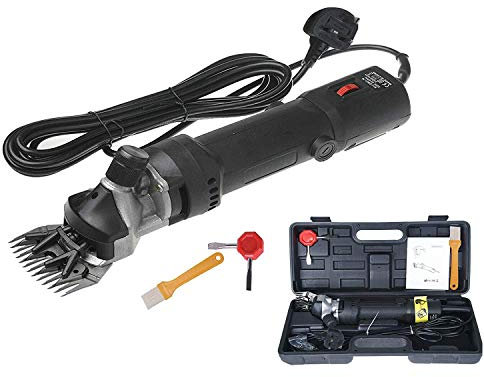Sinbide 690W Maquina de Esquilar Eléctrica para Cuidado de la Oveja. Tijeras para Esquiladora de Lana. Ovino, Alpaca, 6 Velocidades, Ajustables (A-Negro)