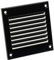 100x100mm Lüftungsgitter - Schwarz Abluftgitter mit Insektenschutz Abluft Zuluft Metall Gitter