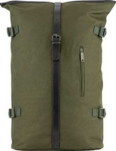 JACK PYKE Heavy Cotton Canvas Fold Top Rucksack Green