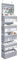 KEEGH Over Door Hanging Storage Over The Door Organiser 5 Large Compartments with Window 3 Clear Pockets Foldable Hanging Storage For Diaper, Towels And Toys. Grey