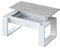 Mesa de Centro Elevable, Mesita de Salon, Comedor, Modelo Nova, Acabado en Blanco Artik y Cemento, Medidas: 105 cm (Largo) x 55 cm (Ancho) x 45-54 cm (Alto)