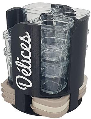 Générique Rangement 12 pots et couvercle yaourtière pour SEB Multi délices Express