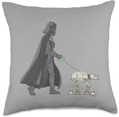 Star Wars Darth Vader & at-at Taking A Walk Throw Pillow, 18x18, Multicolor